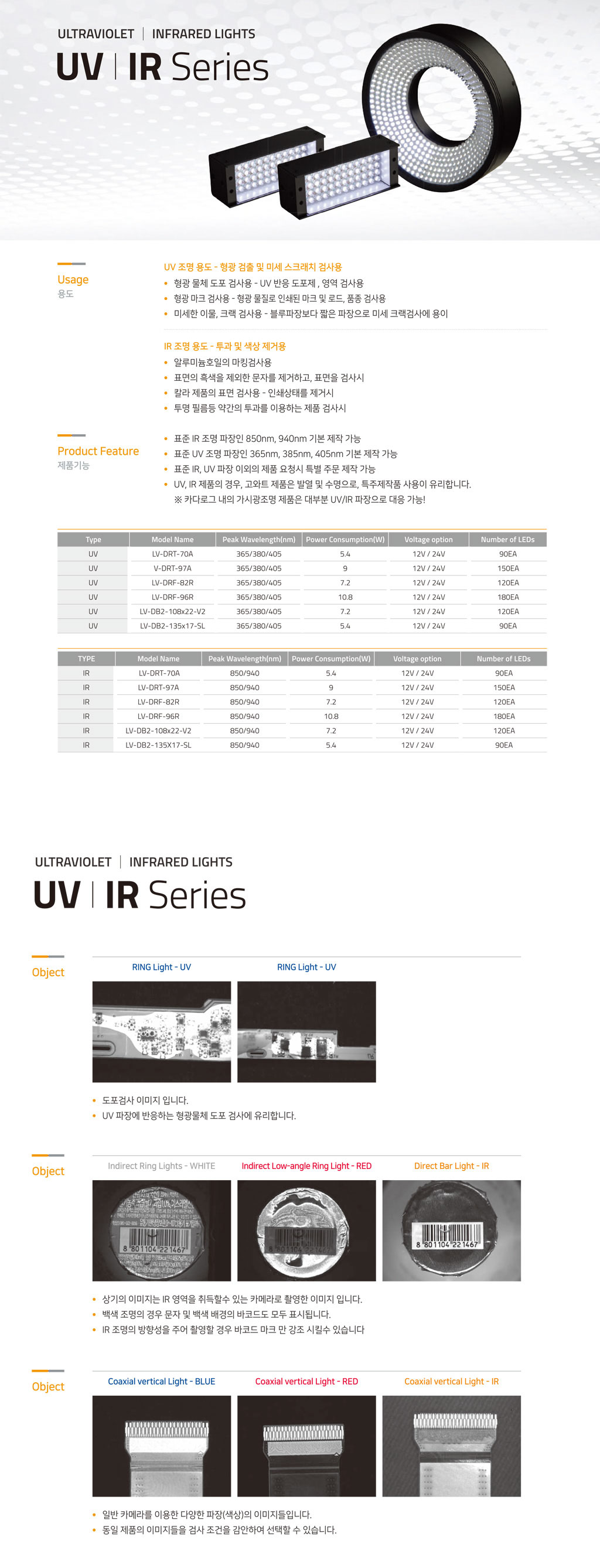 UV,IR Series 상세